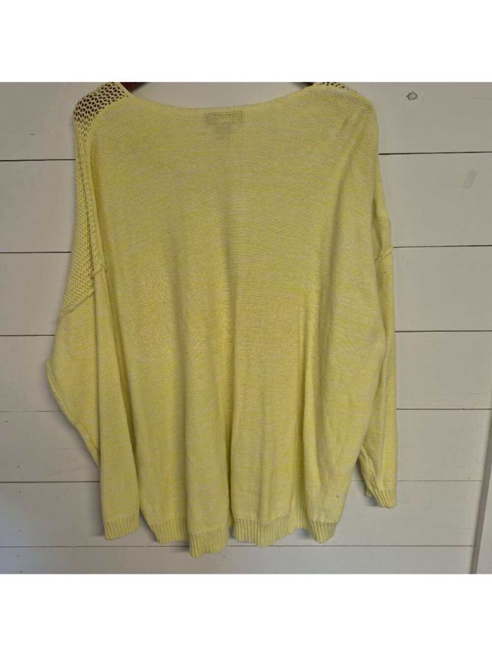 Lane Bryant Women's Plus Size Yellow Open-Knit Sweater 26/28 Lightweight - Picture 5 of 7